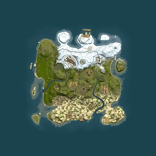 Rust map seed 1877607086, 3000x3000m top-down preview
