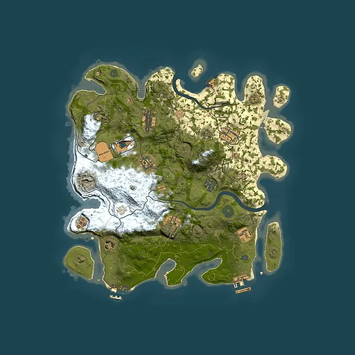 Rust map seed 613597837, 3500x3500m top-down preview