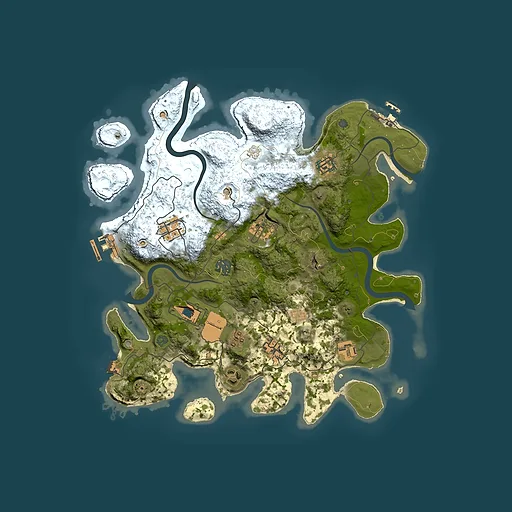 Rust map seed 1933844933, 3500x3500m top-down preview