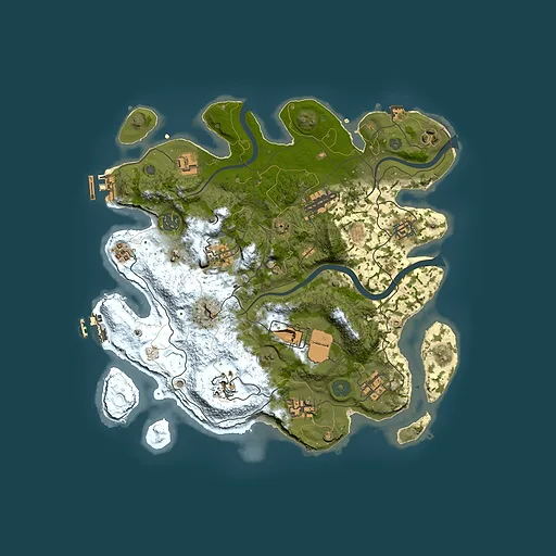 Rust map seed 1078448841, 3500x3500m top-down preview
