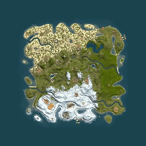Rust map seed 27246050, 4500x4500m top-down preview