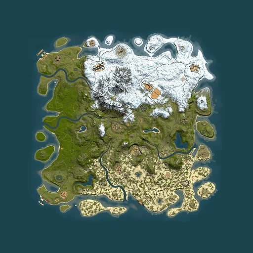 Rust map seed 1883888099, 5000x5000m top-down preview