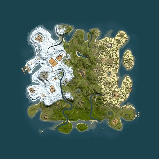 Rust map seed 1074957317, 4000x4000m top-down preview