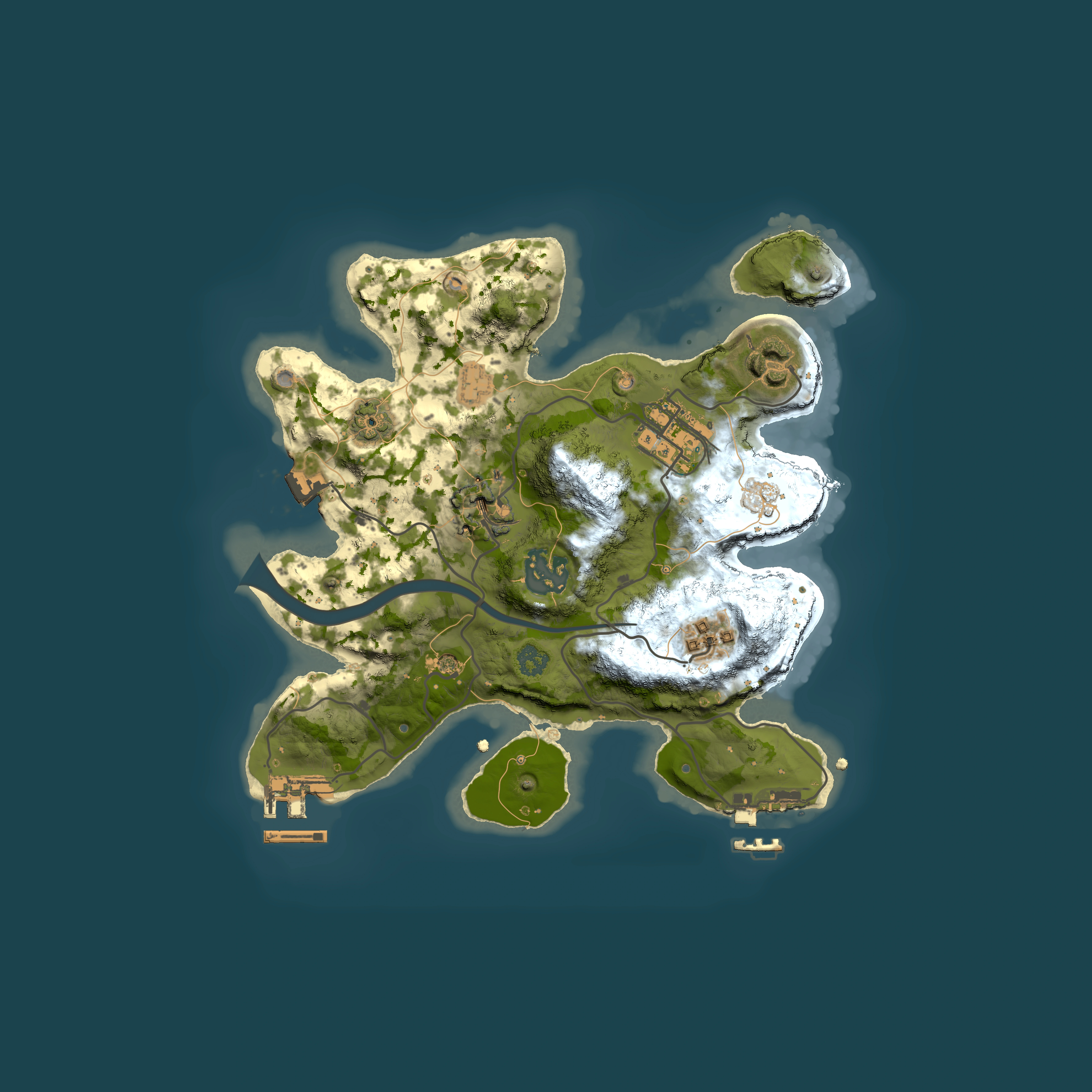 Full top-down render of Rust map seed 17890052, 2500x2500m