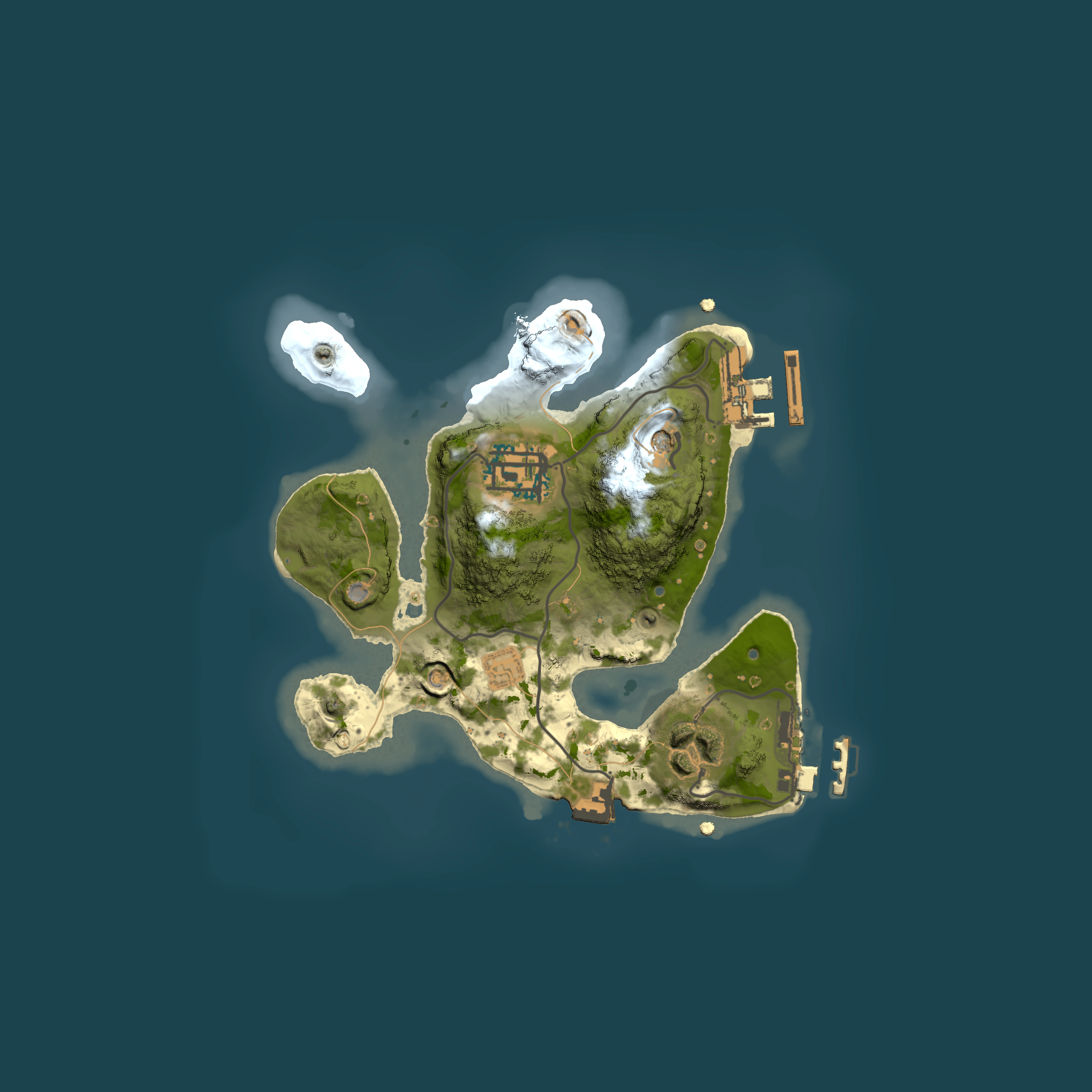 Full top-down render of Rust map seed 2121284005, 2000x2000m