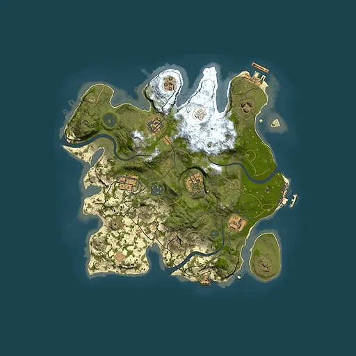 Rust map seed 1226139992, 3000x3000m top-down preview