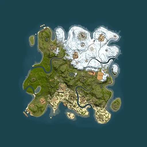 Rust map seed 1835823563, 3500x3500m top-down preview