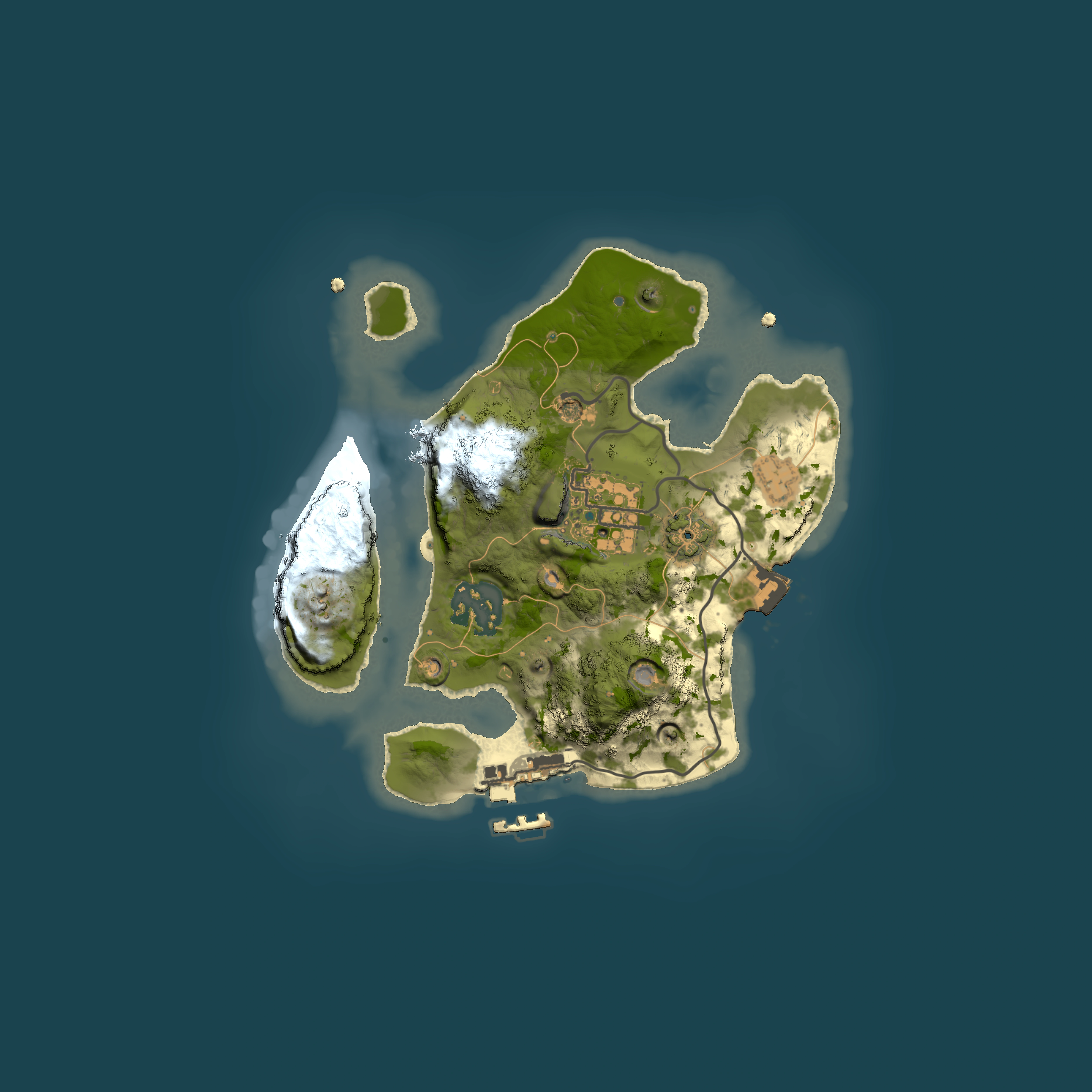 Full top-down render of Rust map seed 935241522, 2000x2000m