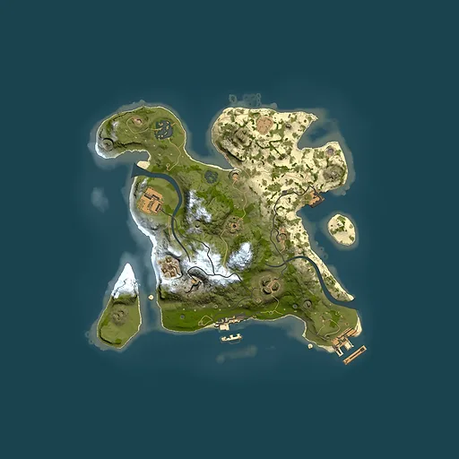 Rust map seed 268577394, 2500x2500m top-down preview
