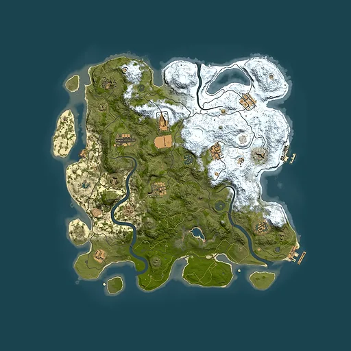 Rust map seed 1873759627, 4000x4000m top-down preview