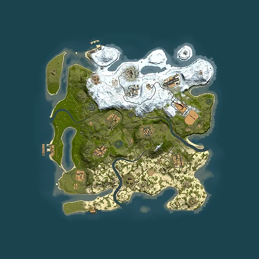 Rust map seed 1683583354, 3500x3500m top-down preview