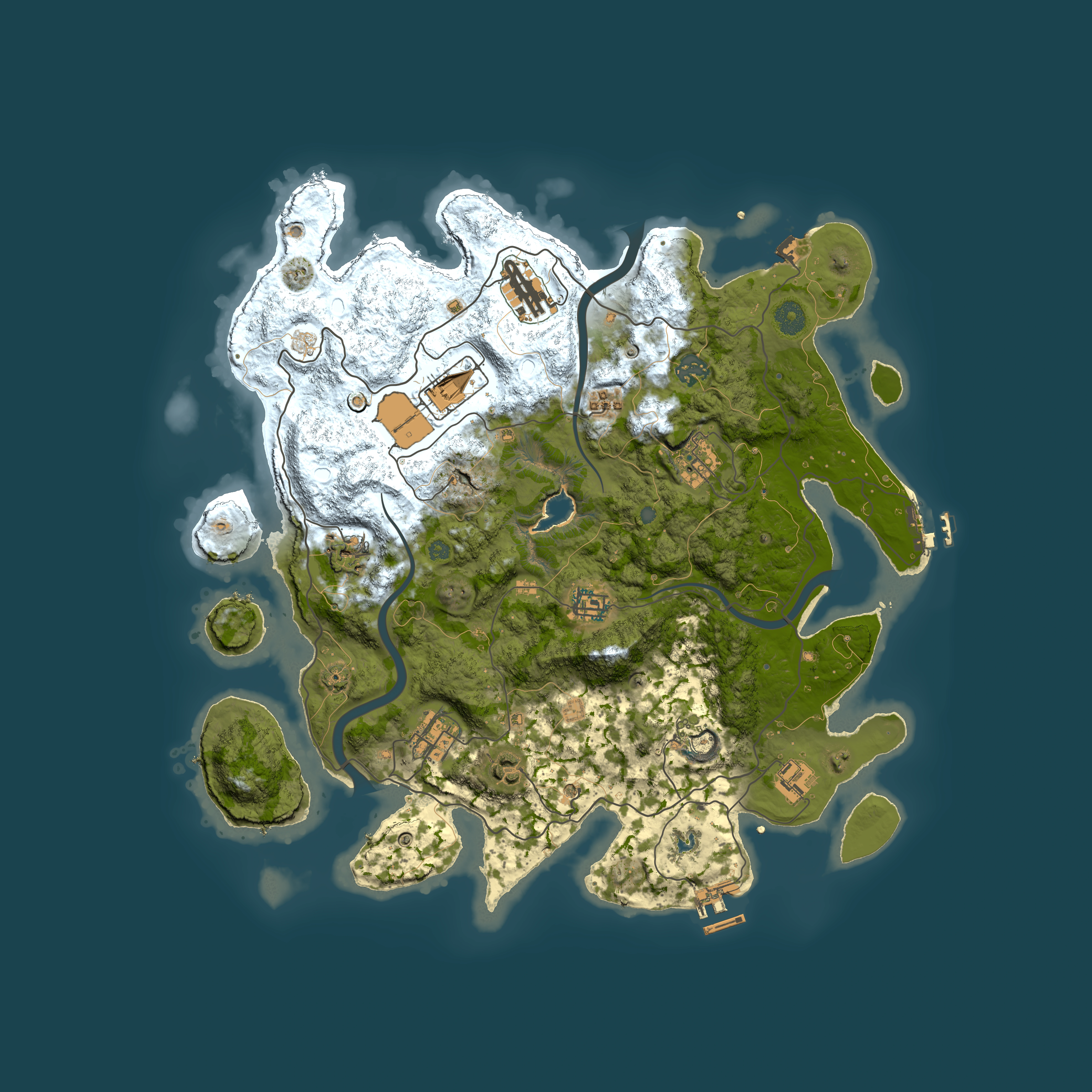 Full top-down render of Rust map seed 322751489, 4000x4000m