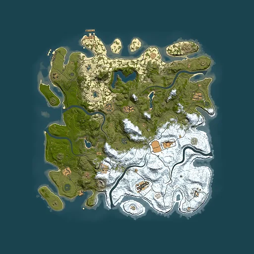 Rust map seed 1861872088, 4500x4500m top-down preview
