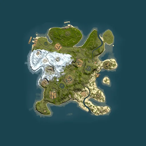 Rust map seed 1238212288, 3000x3000m top-down preview