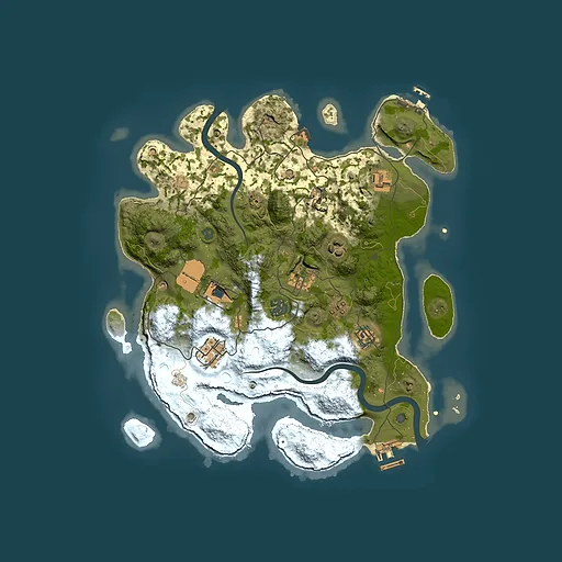 Rust map seed 1440059713, 3500x3500m top-down preview