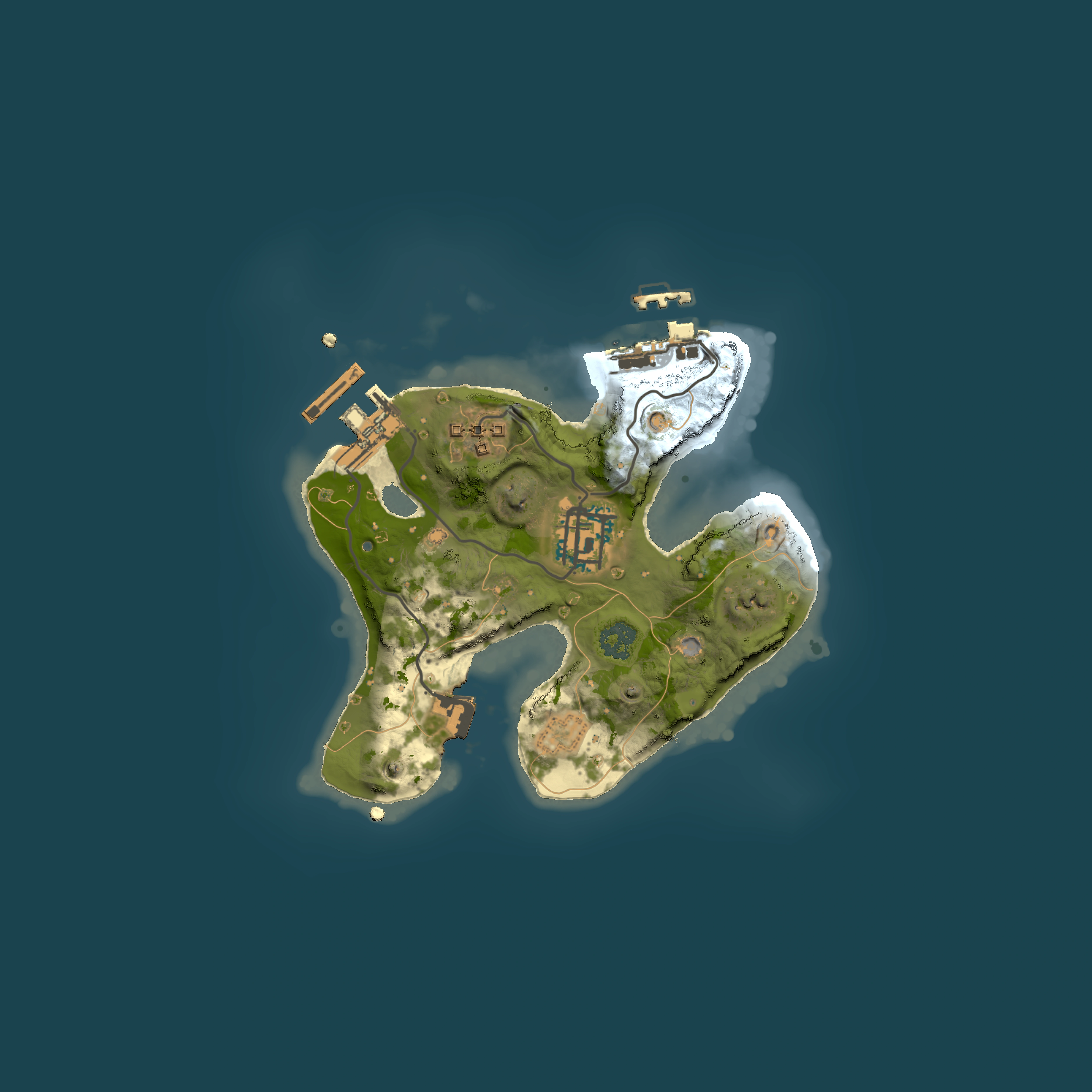Full top-down render of Rust map seed 1521993580, 2000x2000m