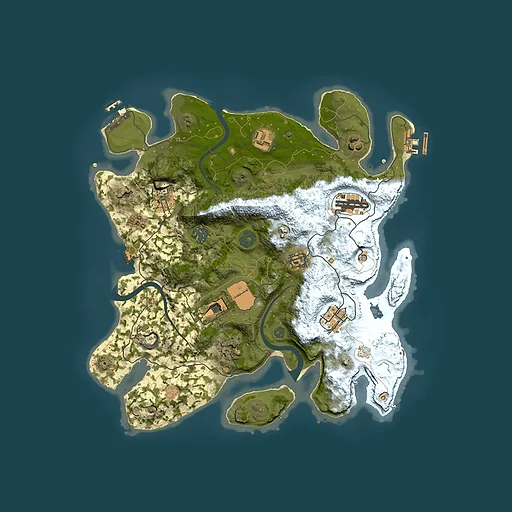 Rust map seed 866965760, 3500x3500m top-down preview