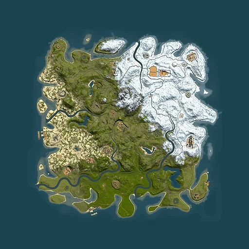 Rust map seed 1913733354, 5000x5000m top-down preview