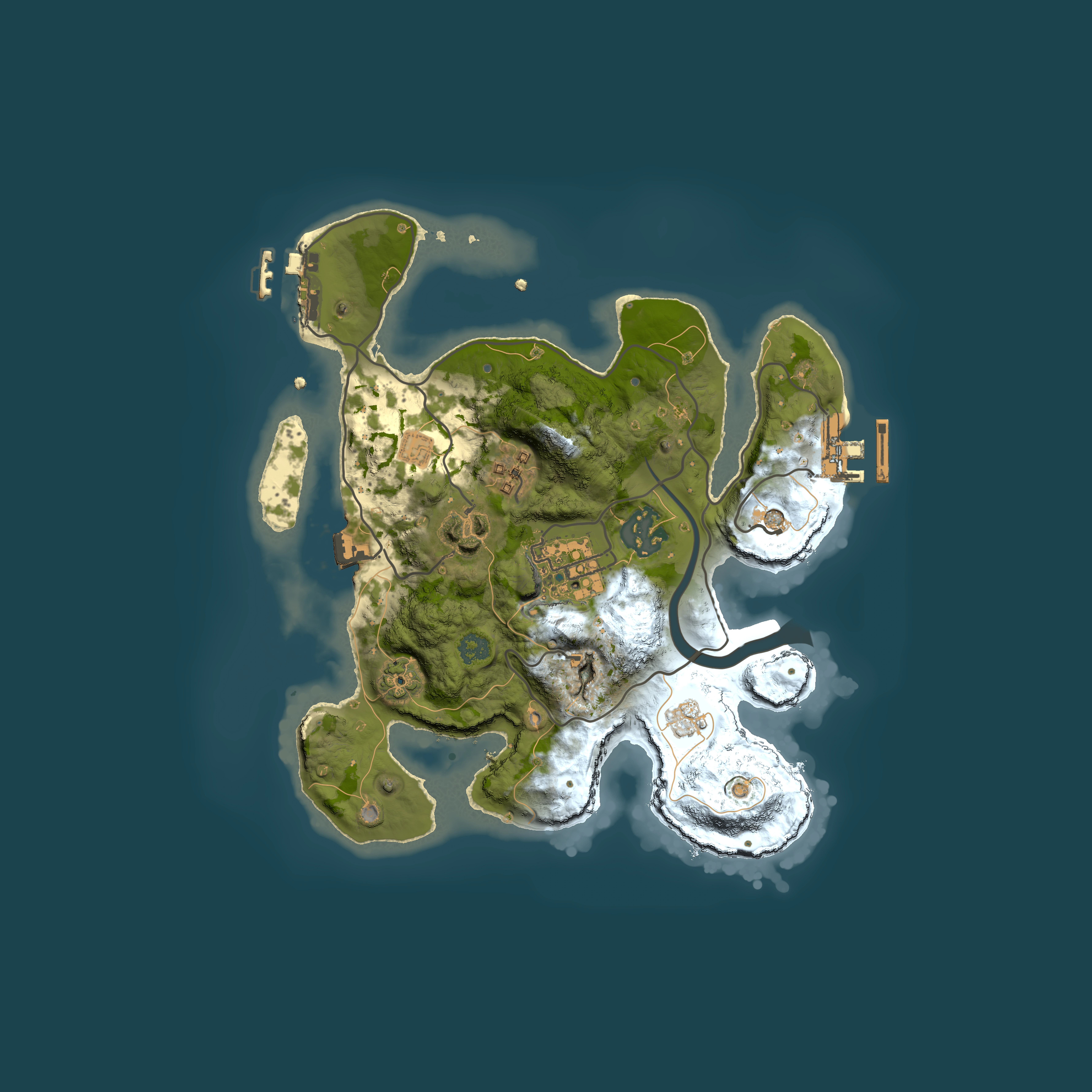 Full top-down render of Rust map seed 816278296, 2500x2500m