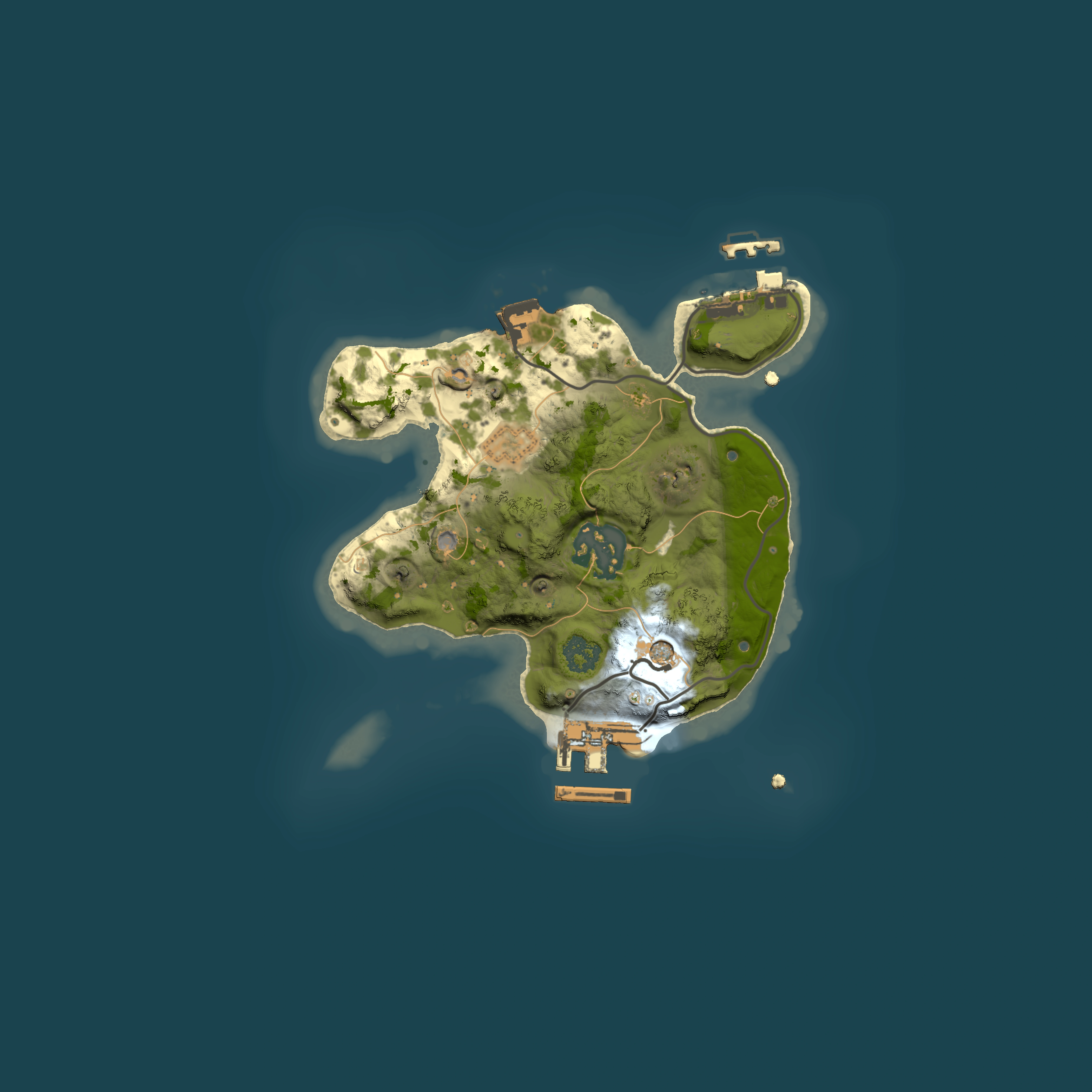 Full top-down render of Rust map seed 2110202380, 2000x2000m