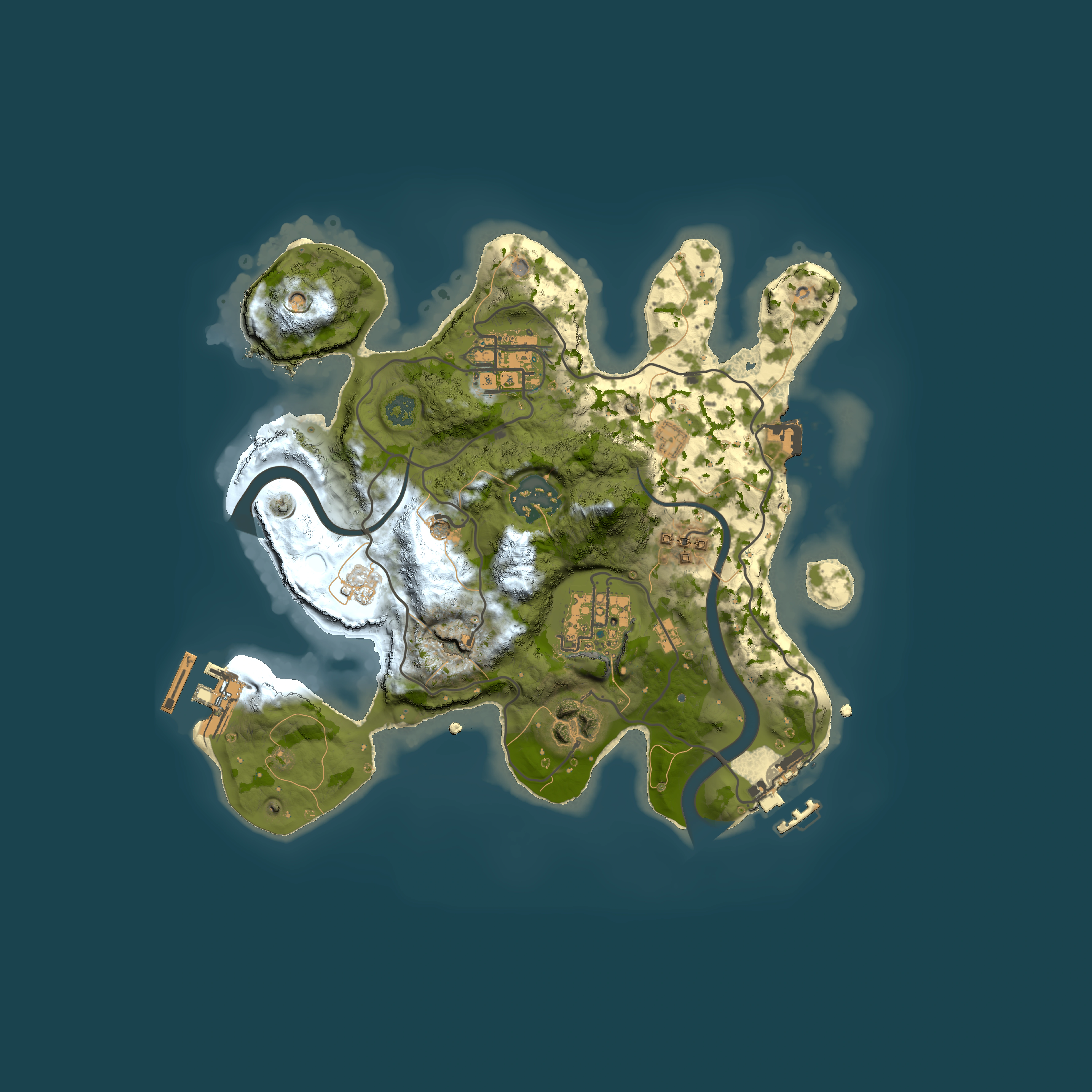 Full top-down render of Rust map seed 1473738228, 2500x2500m