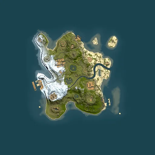 Rust map seed 1399183707, 2500x2500m top-down preview