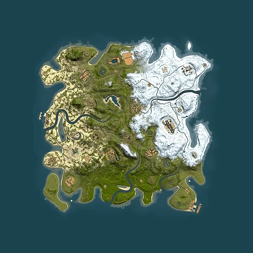 Rust map seed 133889790, 4000x4000m top-down preview