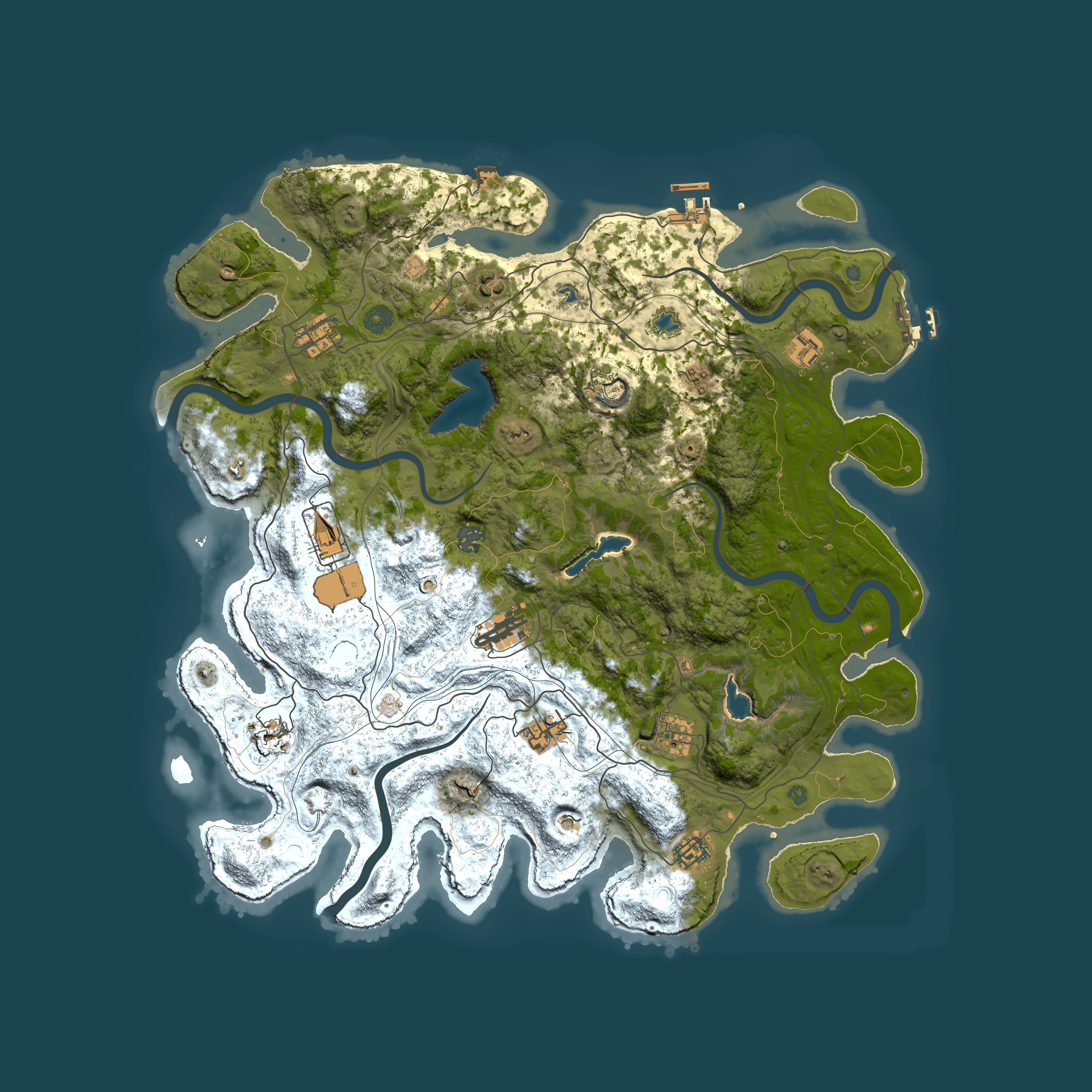 Full top-down render of Rust map seed 1400943337, 4500x4500m