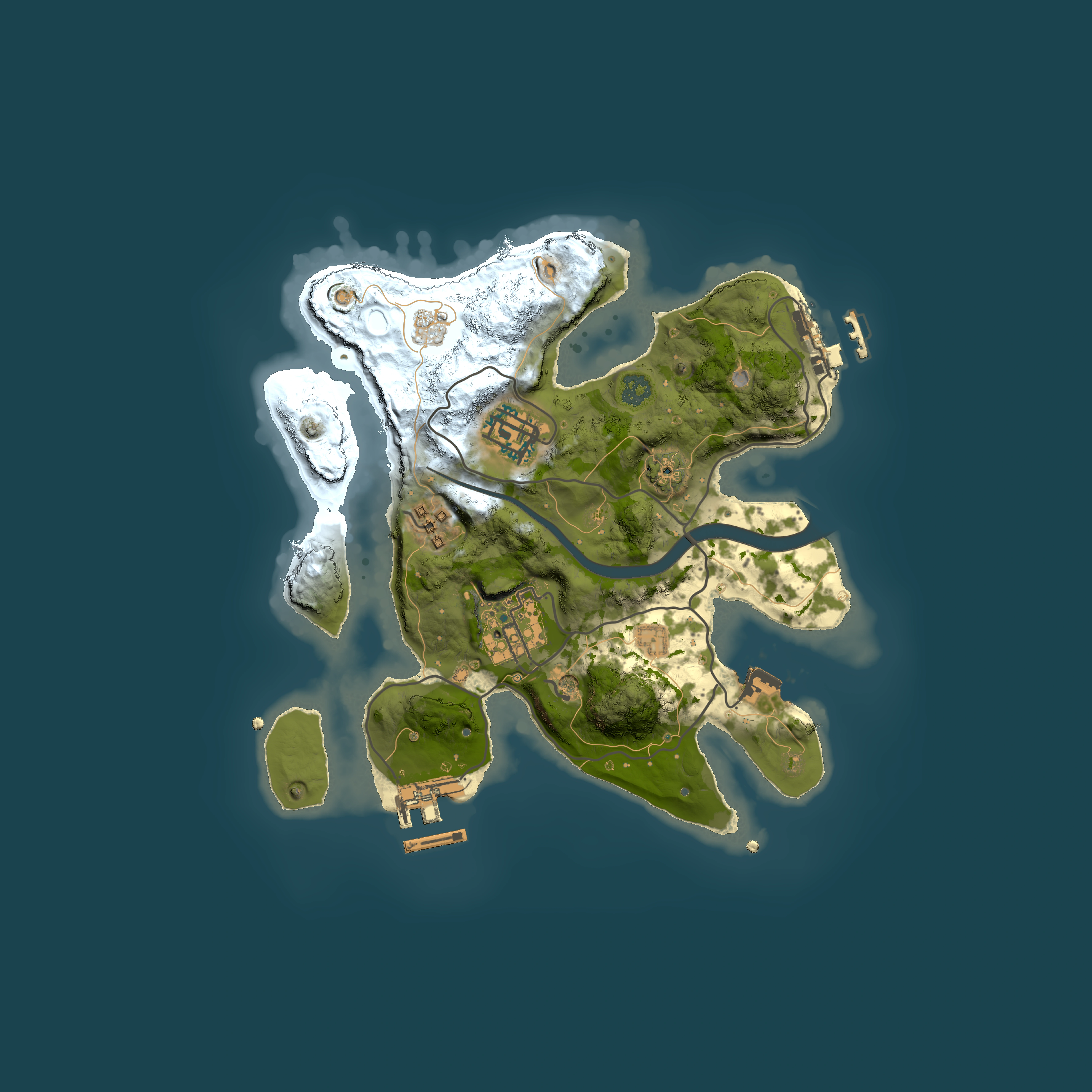 Full top-down render of Rust map seed 1006646161, 2500x2500m