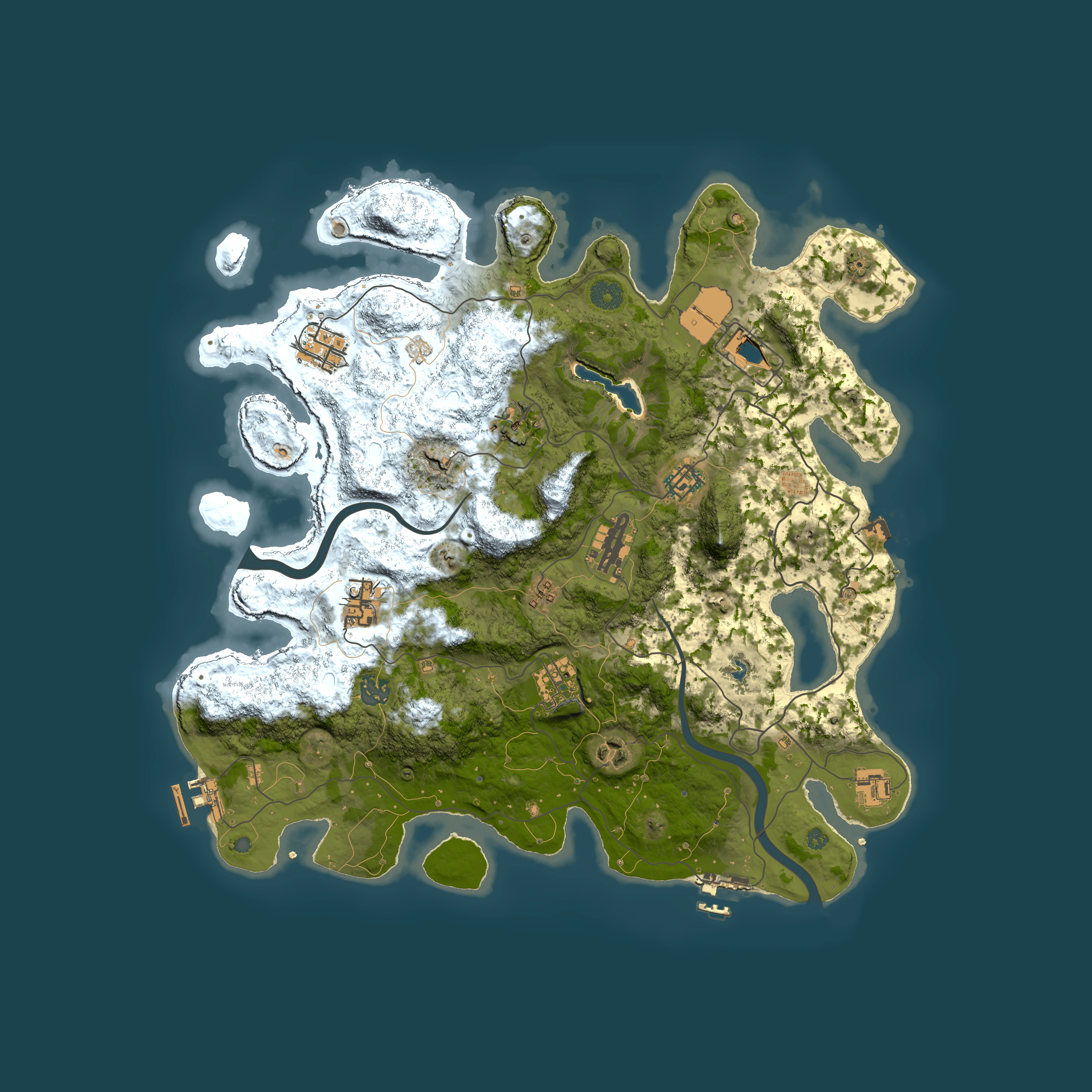 Full top-down render of Rust map seed 1481620186, 4000x4000m