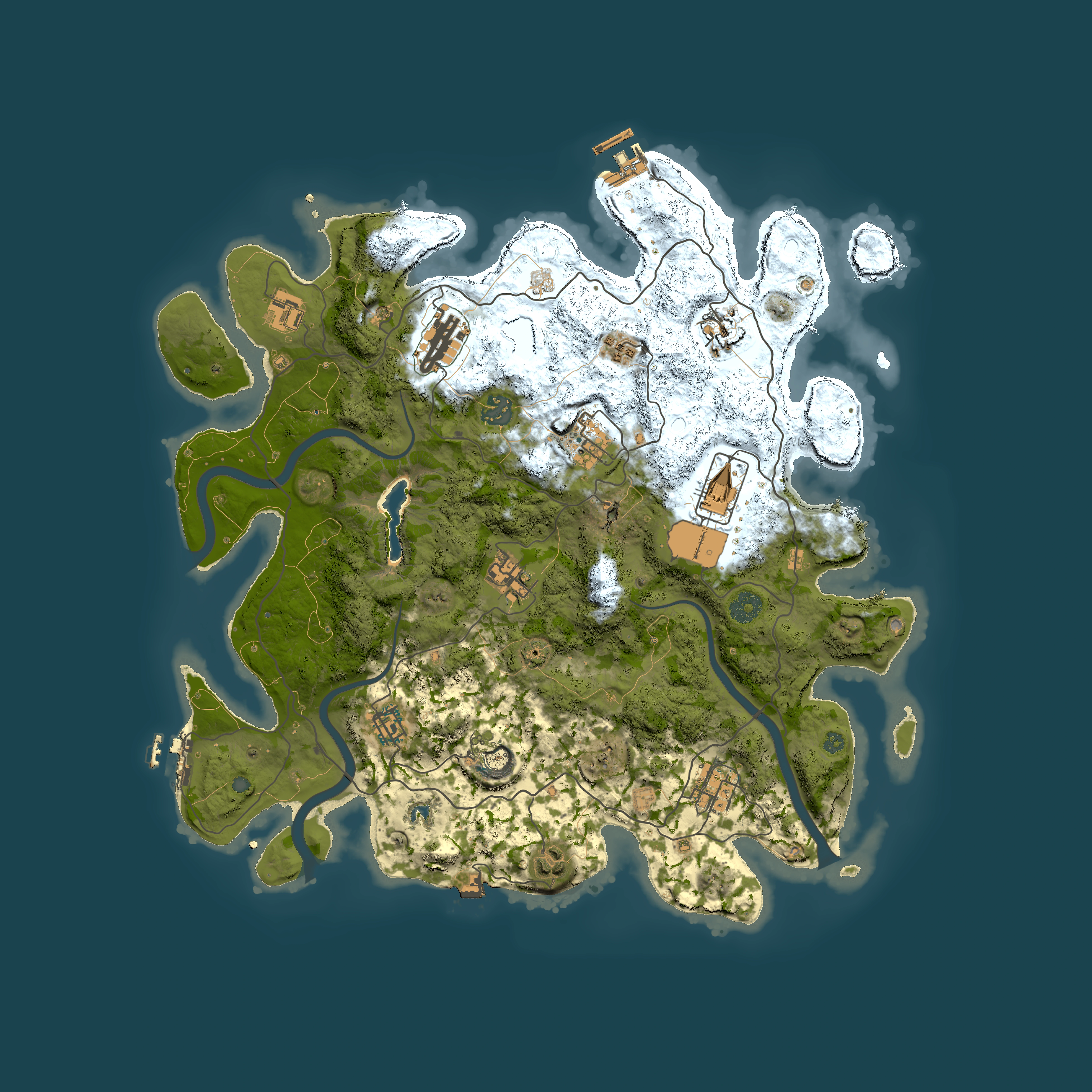 Full top-down render of Rust map seed 1116982272, 4000x4000m
