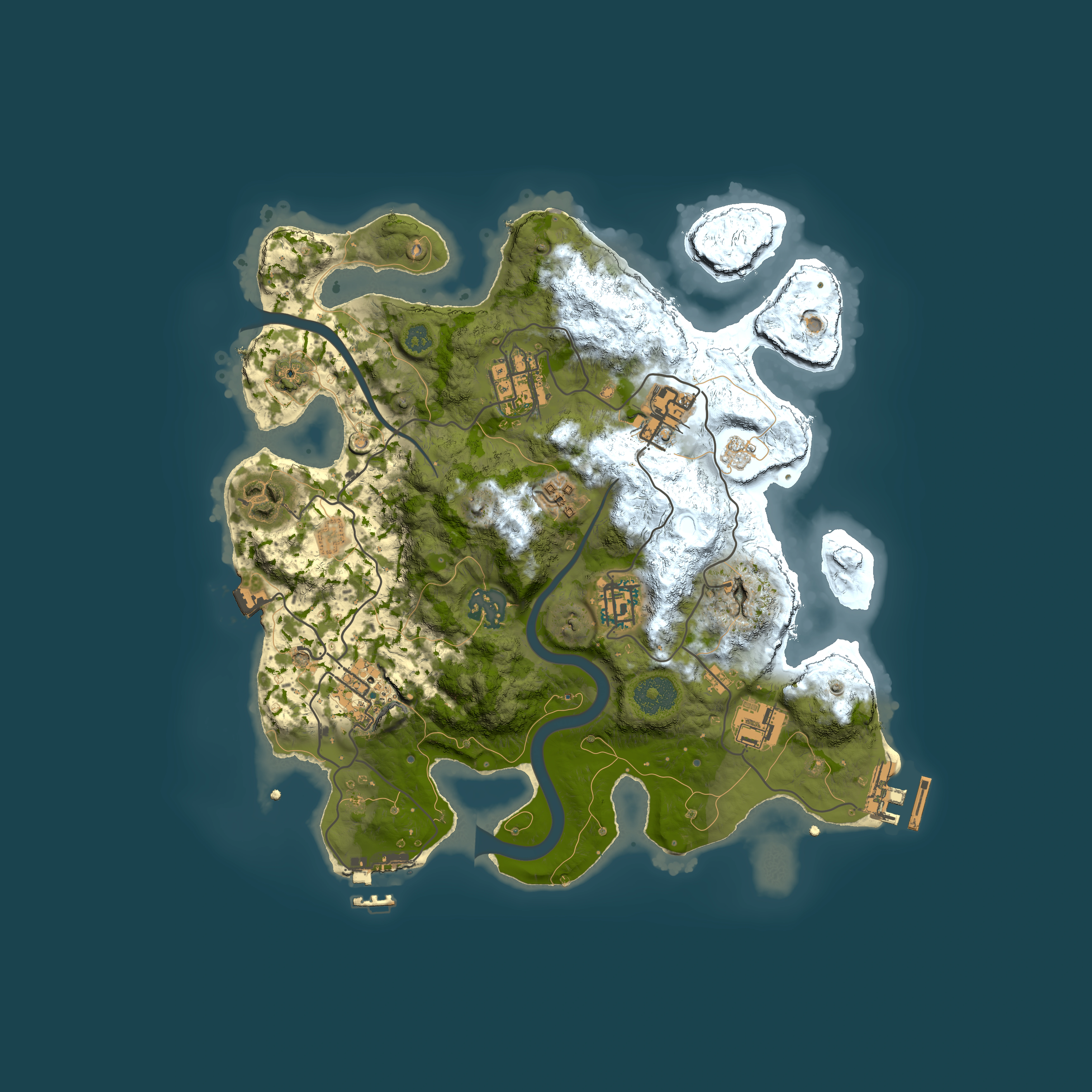 Full top-down render of Rust map seed 1083798771, 3000x3000m
