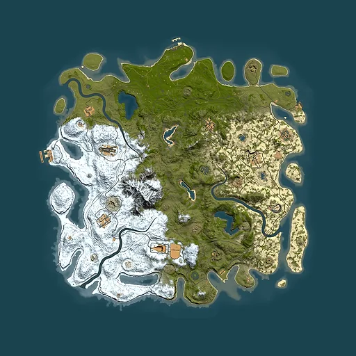 Rust map seed 1868089248, 5000x5000m top-down preview