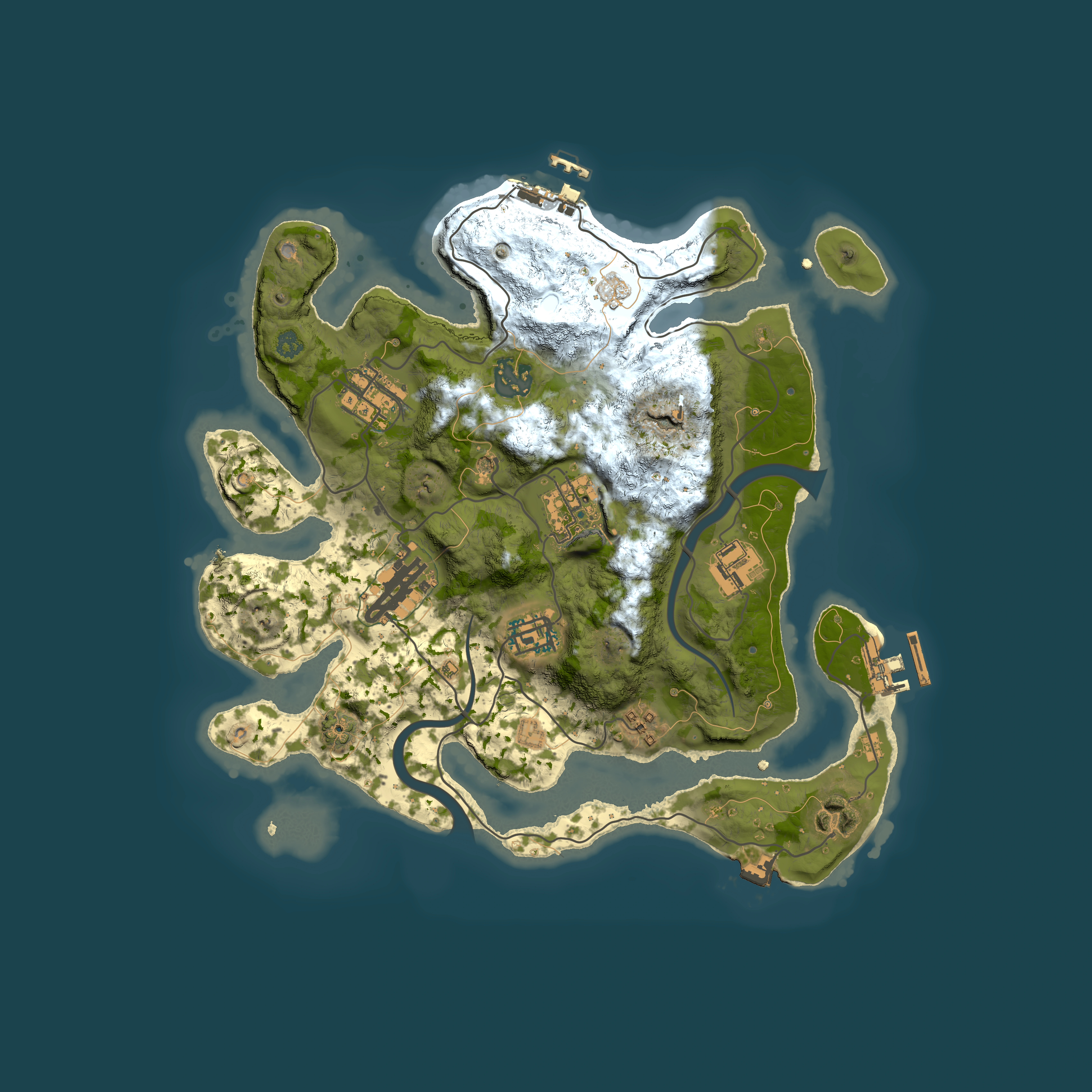 Full top-down render of Rust map seed 1753251090, 3000x3000m