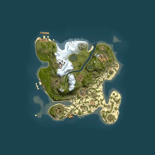Rust map seed 1876361128, 2500x2500m top-down preview