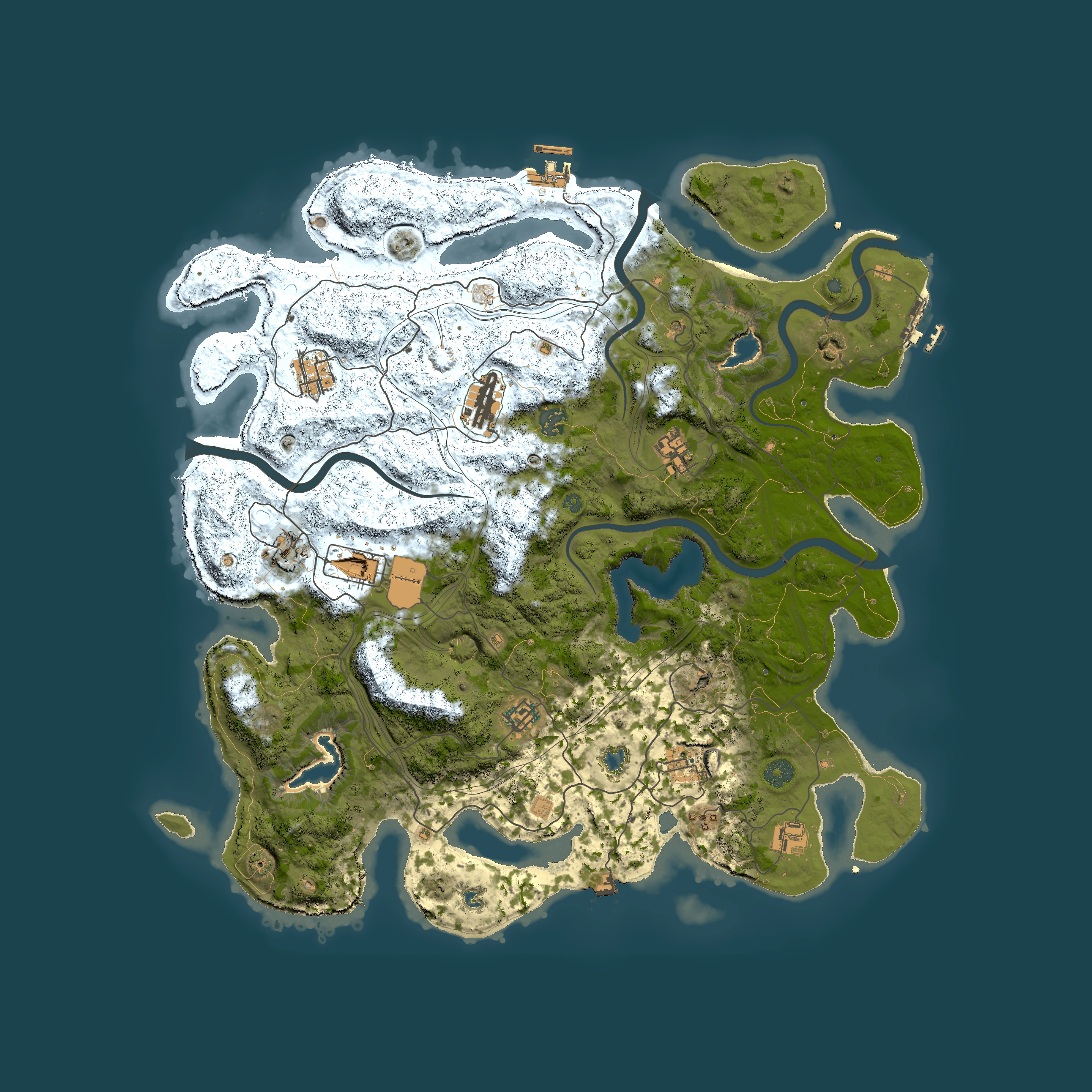Full top-down render of Rust map seed 1548432778, 4500x4500m