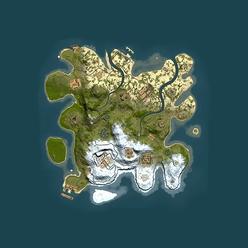 Rust map seed 1327908942, 3000x3000m top-down preview