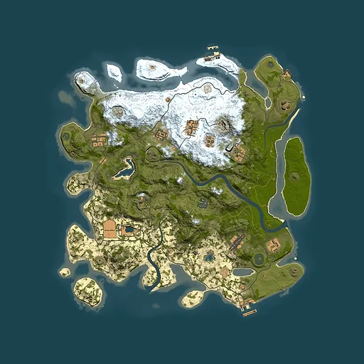 Rust map seed 1697006429, 4000x4000m top-down preview