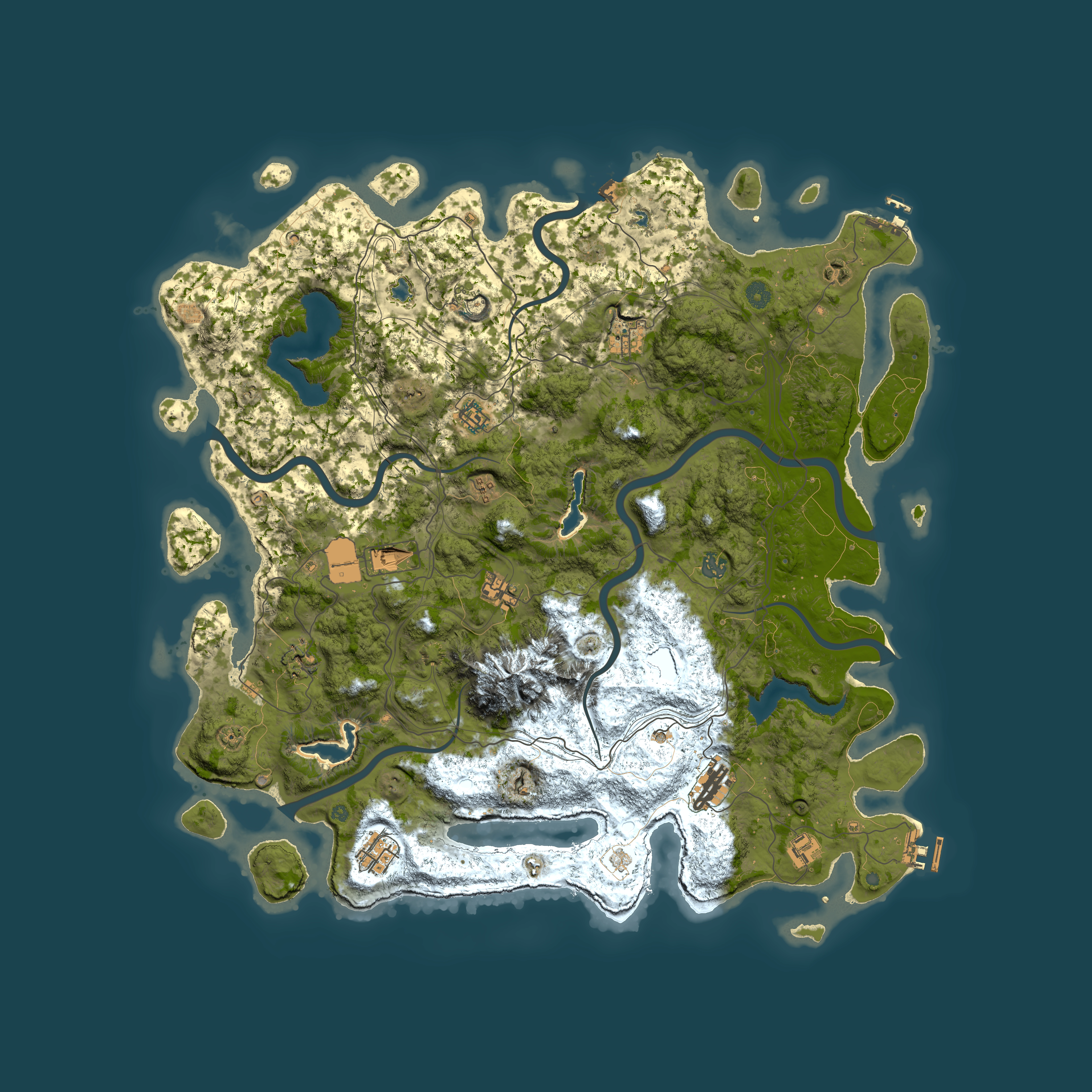 Full top-down render of Rust map seed 1025375779, 5000x5000m