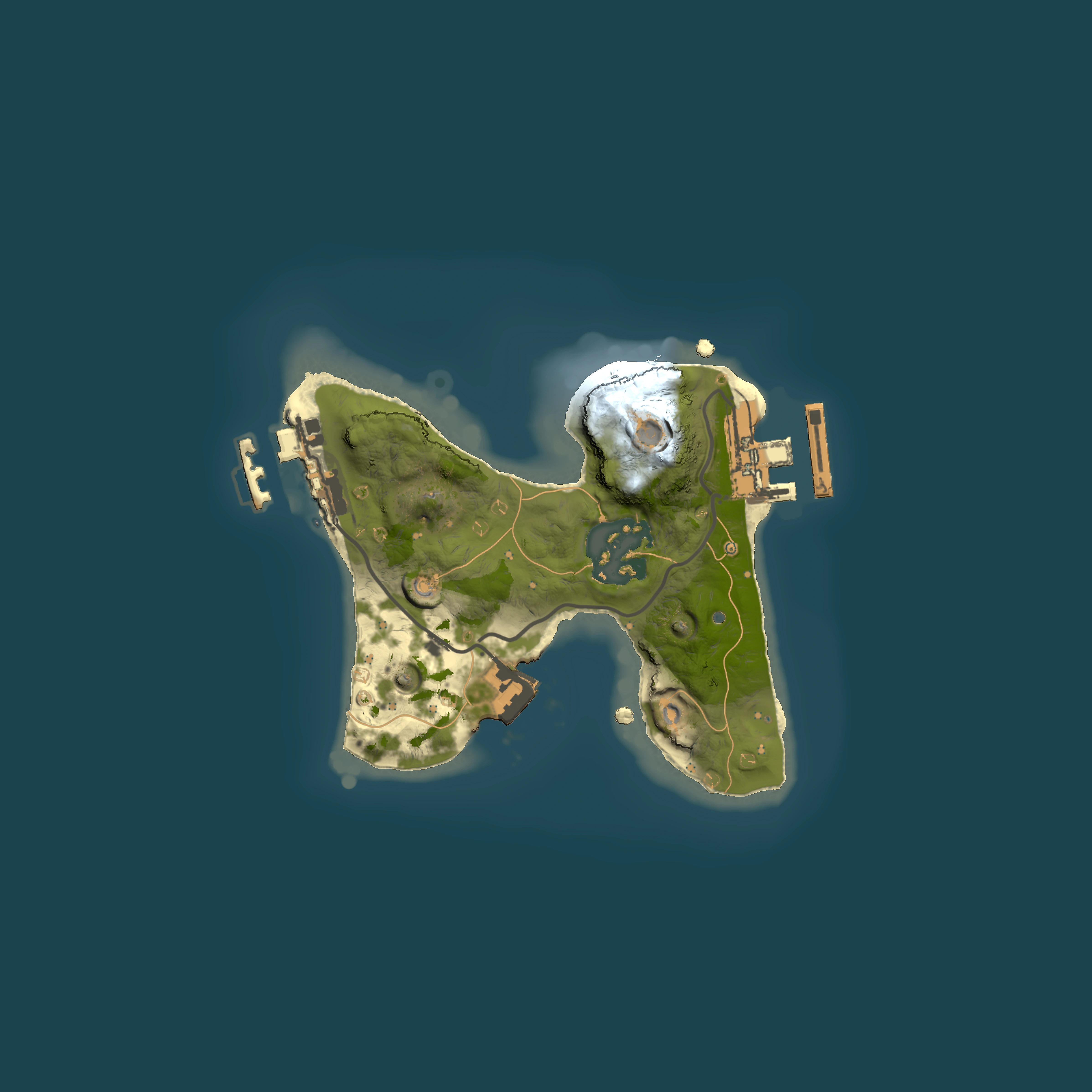Full top-down render of Rust map seed 847438248, 1500x1500m