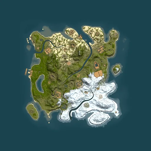 Rust map seed 286257781, 3500x3500m top-down preview