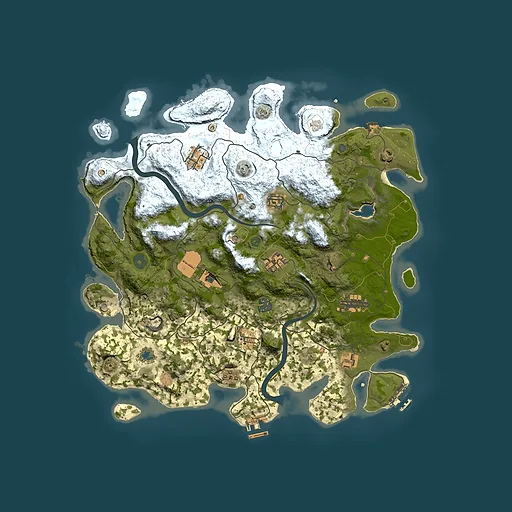 Rust map seed 36790806, 4000x4000m top-down preview