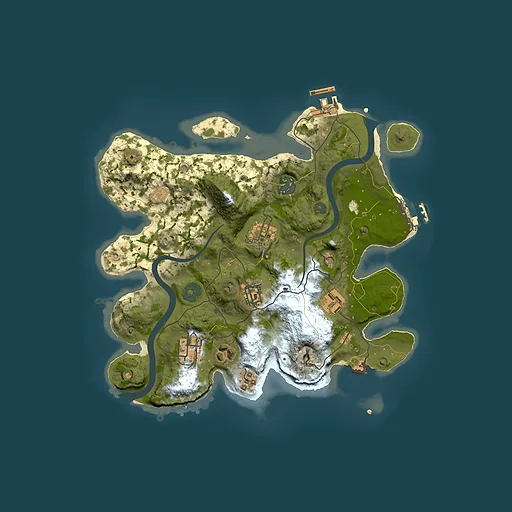Rust map seed 29549262, 3000x3000m top-down preview