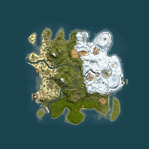 Rust map seed 36582245, 3500x3500m top-down preview