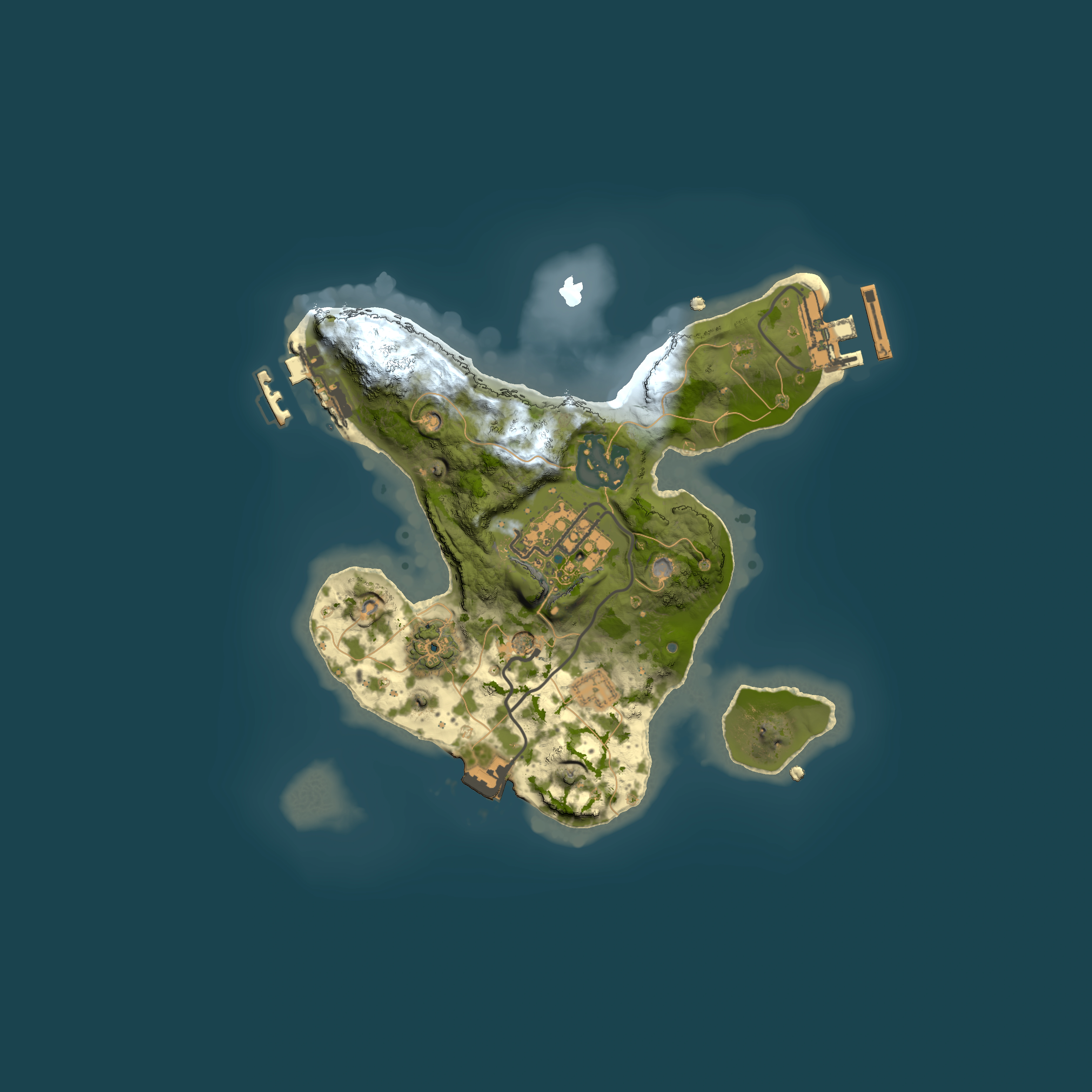 Full top-down render of Rust map seed 1672256103, 2000x2000m