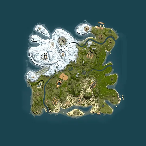 Rust map seed 1104603238, 3500x3500m top-down preview