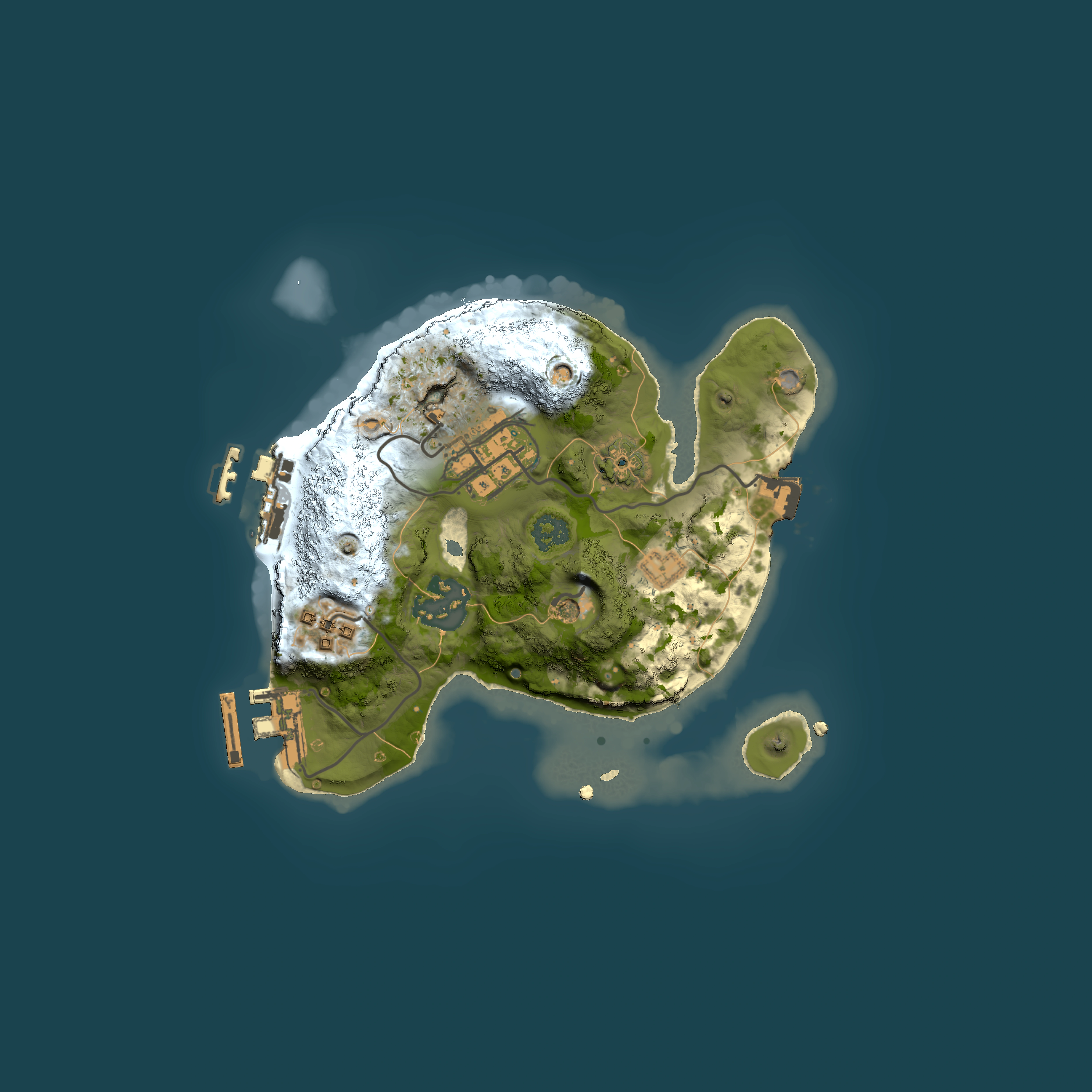 Full top-down render of Rust map seed 872156123, 2000x2000m