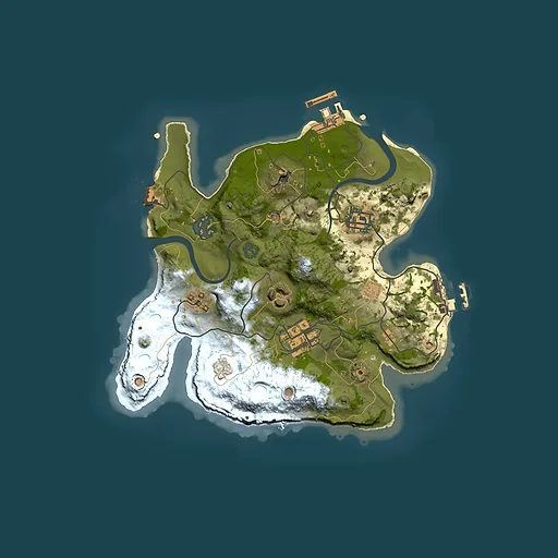 Rust map seed 1467531257, 2500x2500m top-down preview