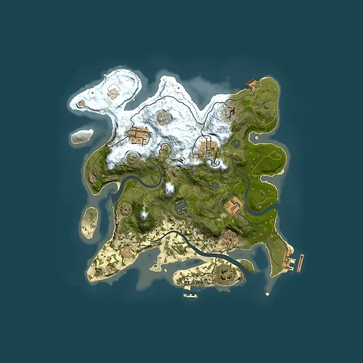 Rust map seed 52997033, 3000x3000m top-down preview