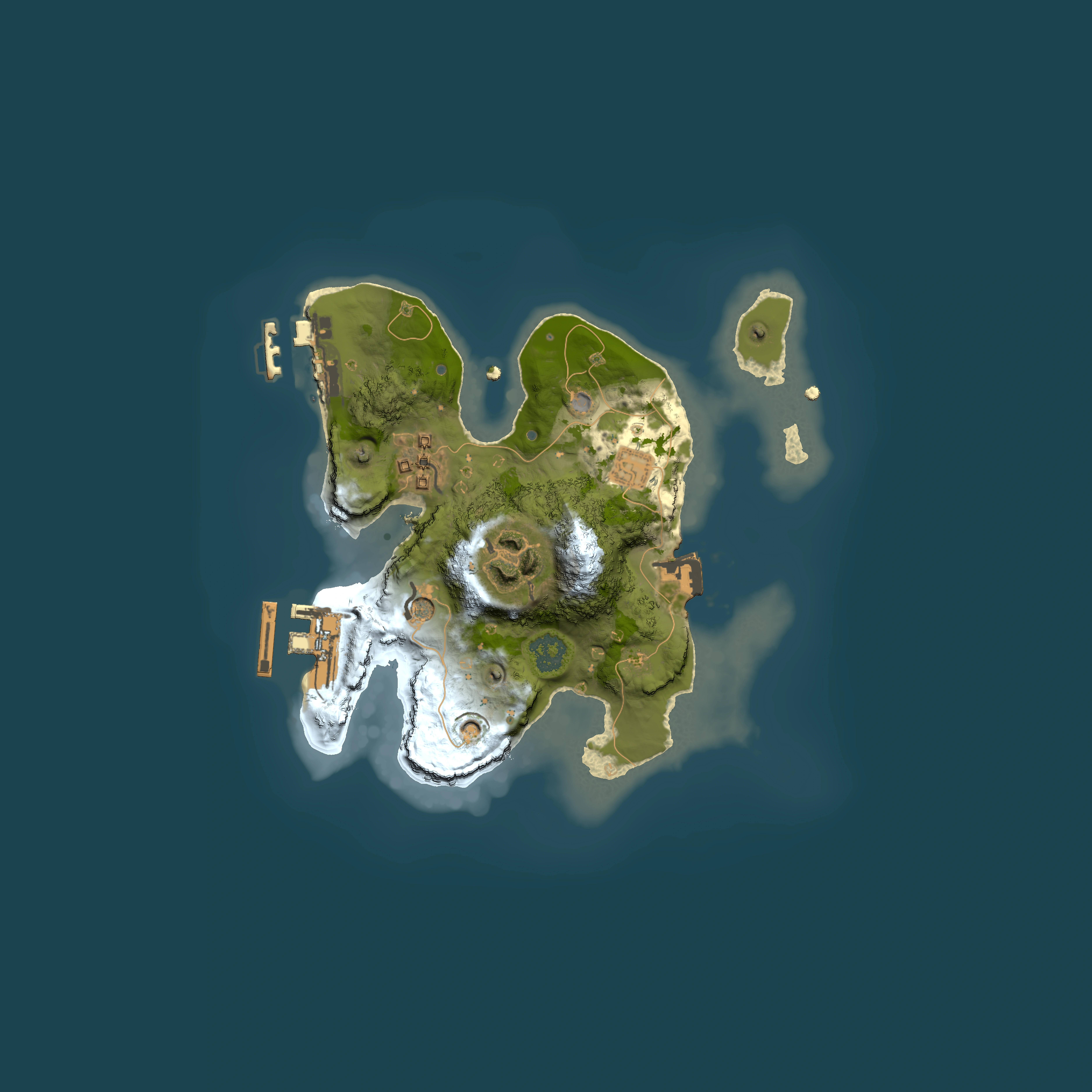 Full top-down render of Rust map seed 626663529, 2000x2000m
